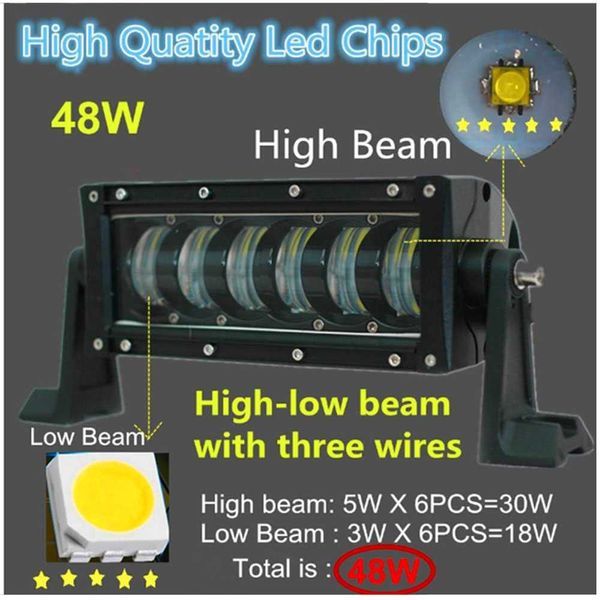 9D Off-road LED bar с лупи, 48 W, 27 см