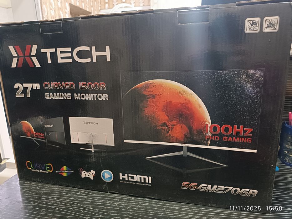 Xtech 27 monitor, yangi, ovalniy dizayn