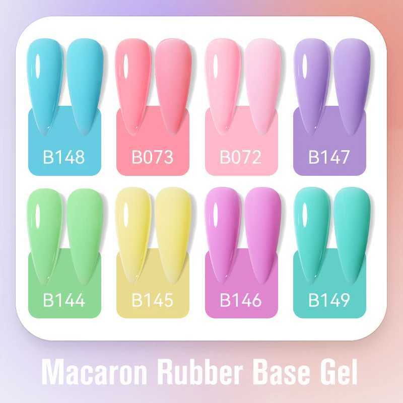 КАУЧУКОВА UV&LED база 2 в 1 Macaron - UR SUGAR 7 мл бонбонени цветове