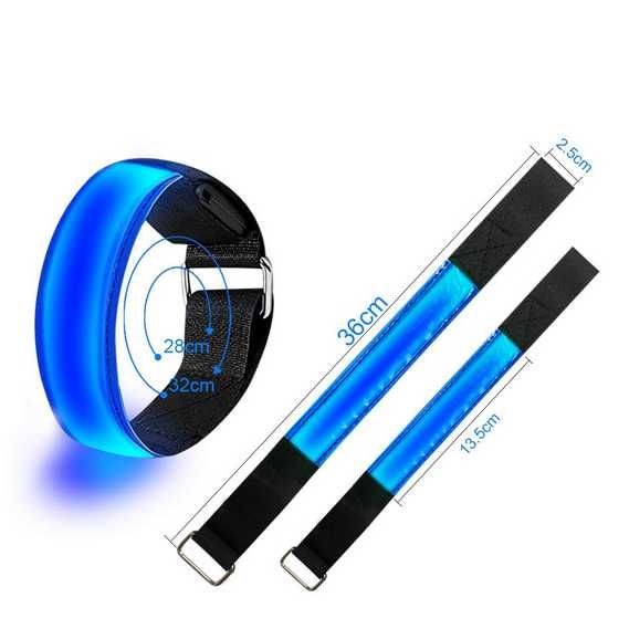 Bratara LED pentru ciclism si alergat LED albastra sau rosie