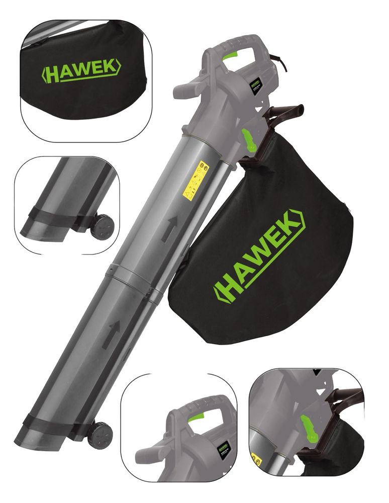Листосъбирач 3в1-издухване,събиране,раздробяване 3500W HAWEK