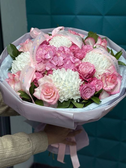 Goztenziya jivoy tabiy buket gullar