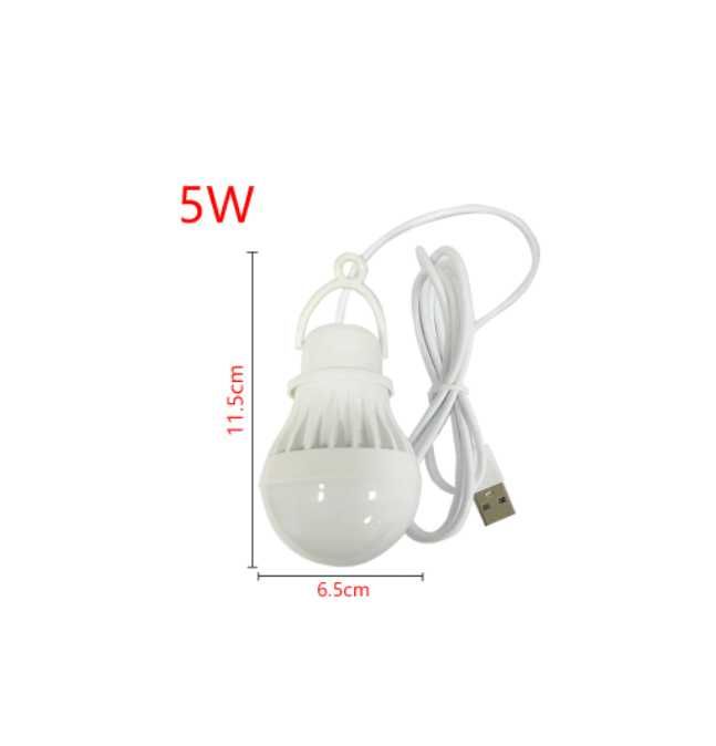 Lampa/Bec portabila LED, Alimentare USB, Camping si pescuit