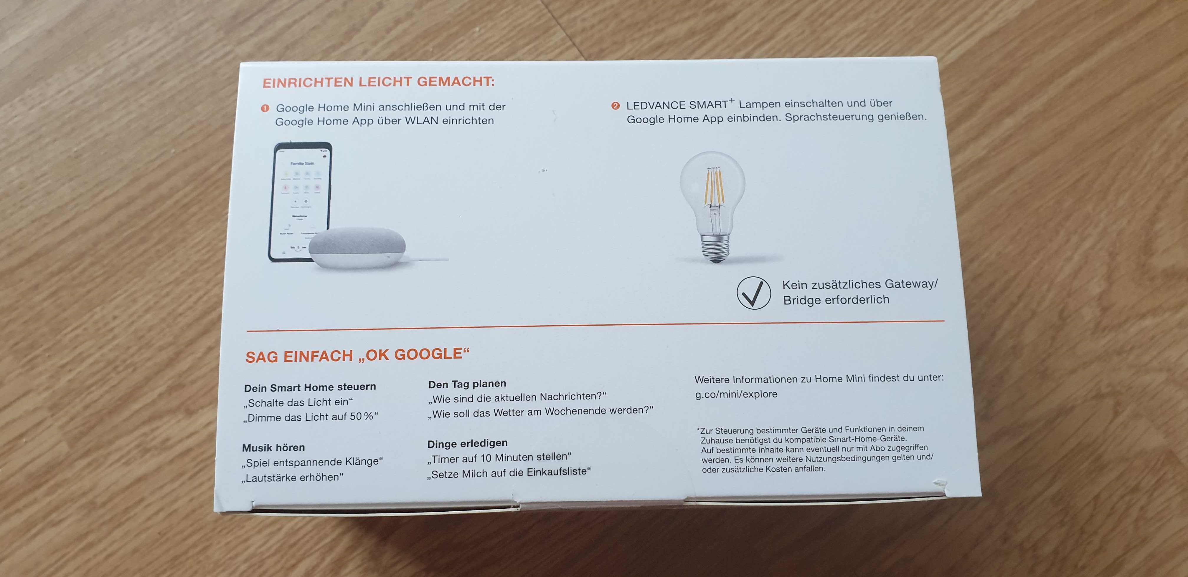 Нов Google Home mini + Ledvance filament смарт комплект