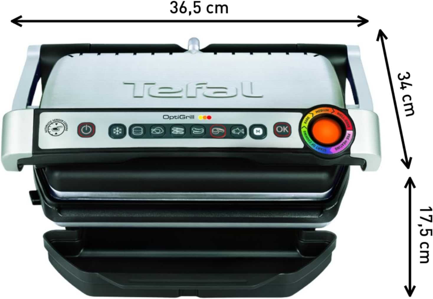 Грил преса скара Tefal OptiGrill GC 705D16 2000W Оптигрил