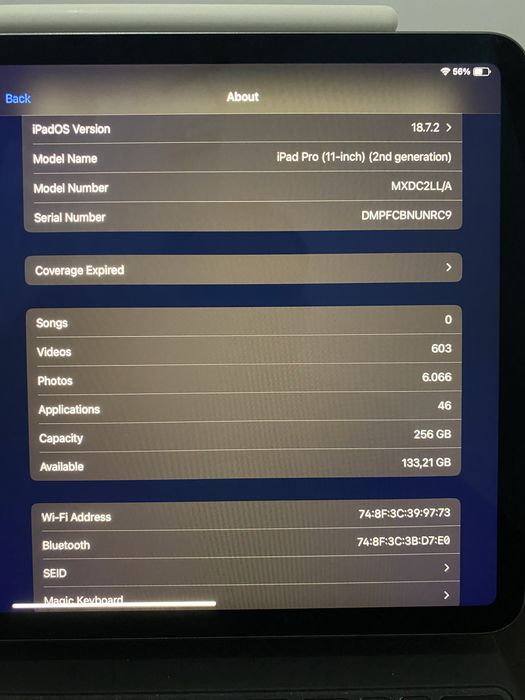 iPad Pro 11 256GB + Magic Keyboard + Apple Pencil 2nd Gen