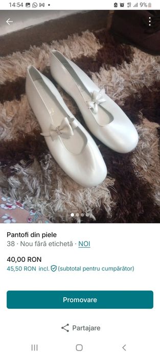 Pantofi piele dama 38