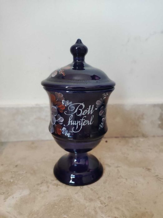 Винтидж купа/ваза за бонбони, Германия, ръчно рисувана