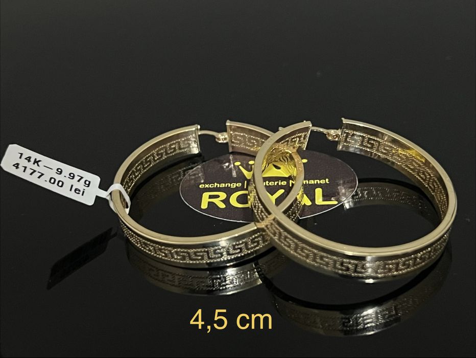 Bijuteria Royal CB : Cercei dama aur 14k 9,97gr