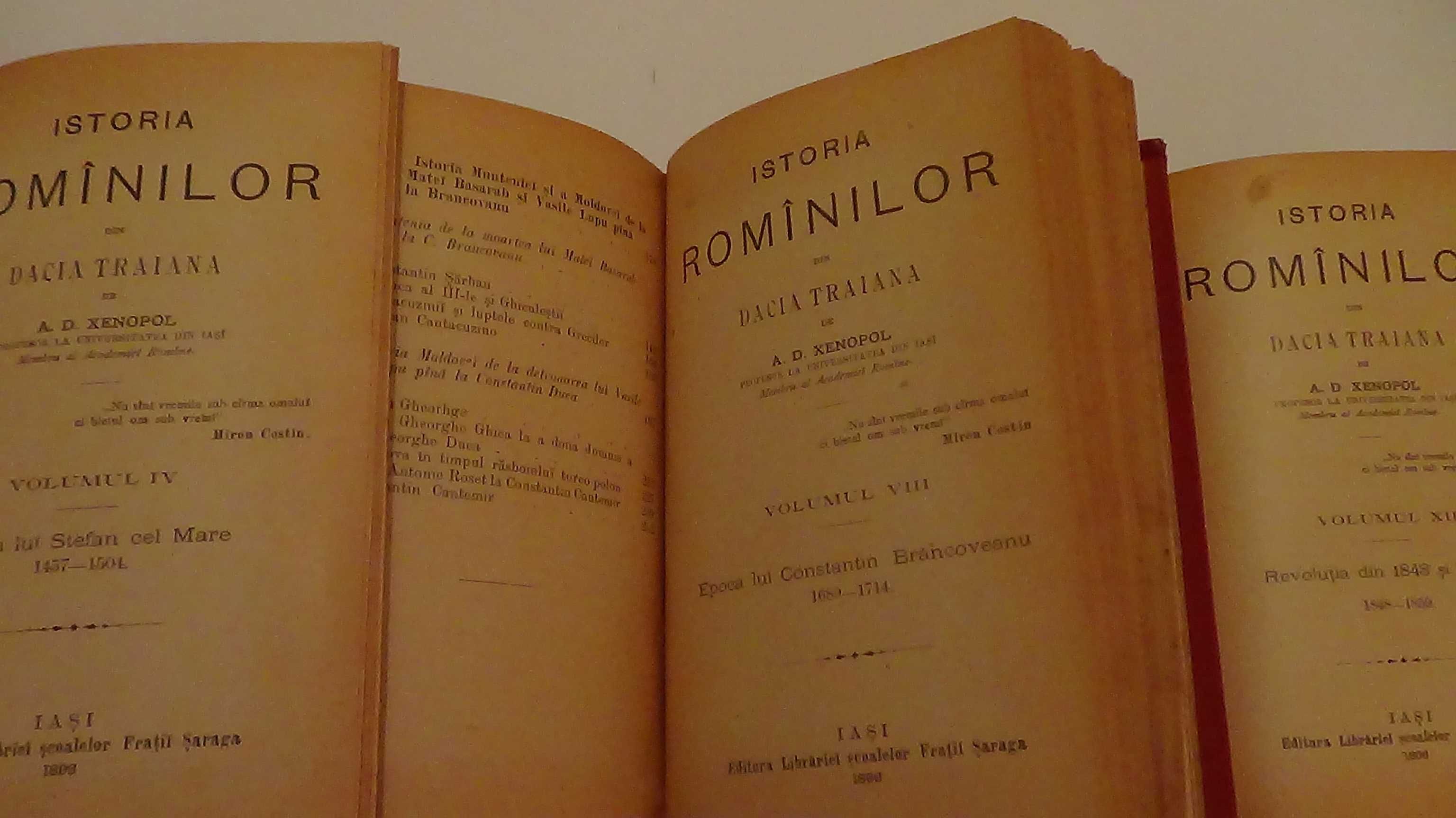 Istoria Romanilor, A.D.Xenopol 12 volume 1896