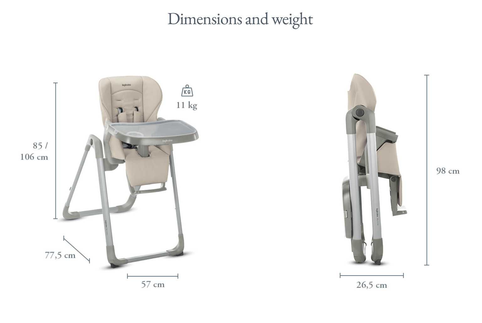 Scaun de masa Inglesina My Time, Mint