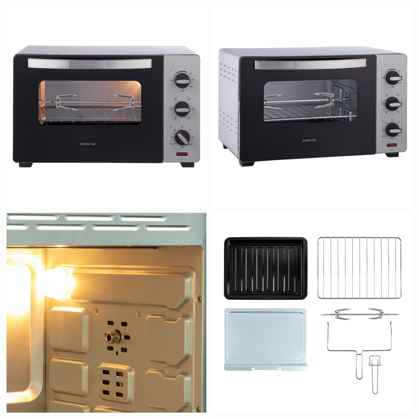 Конвекторна фурна Inventum OV307S 30л,1600w, 230градуса,4нагреватела.