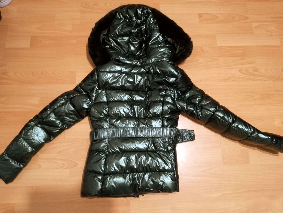 Geacă cu puf -verde strident