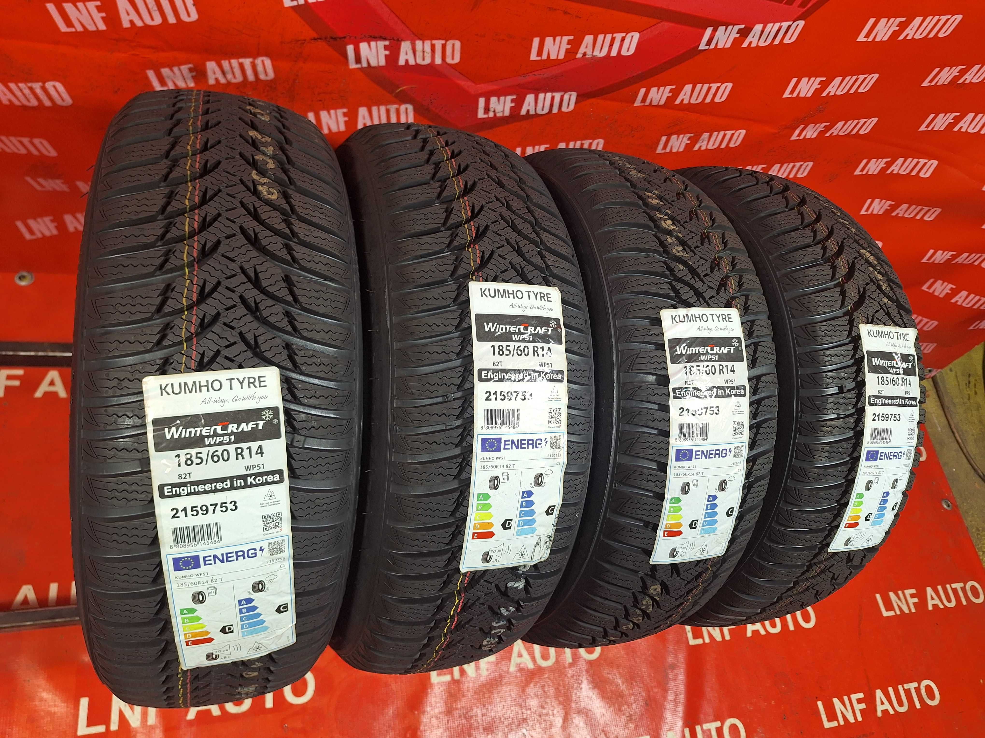 Anvelope de IARNA - 185/60/14 - KUMHO - NOI - DOT 2021 !