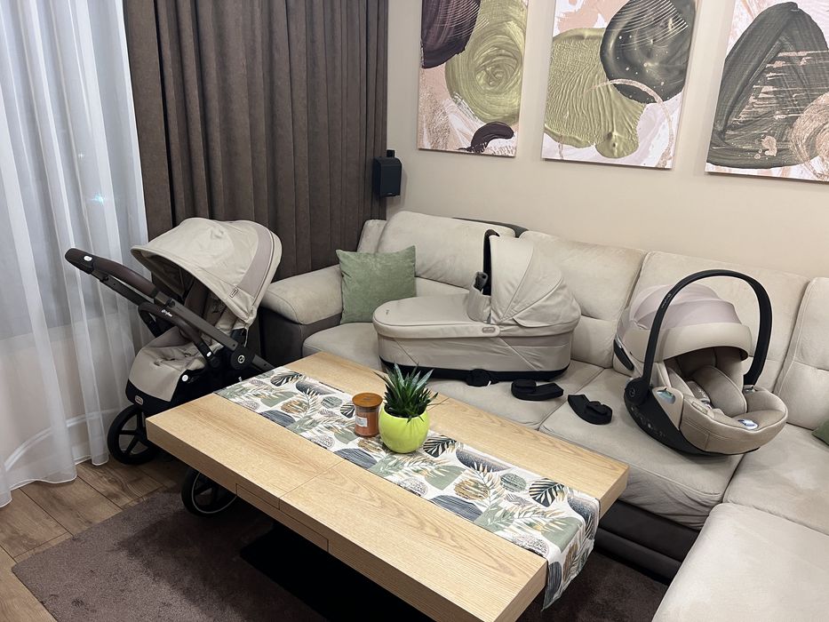 Cybex Balios S Lux 3 в 1, Cybex Cloud T i-Size Plus + адаптери и зимен