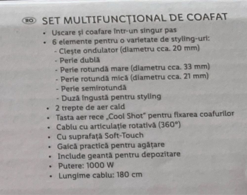 Perie de coafat/ set 6 in 1