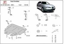 Scut metalic pentru motor Seat Cordoba 2003-2009 - otel 2mm