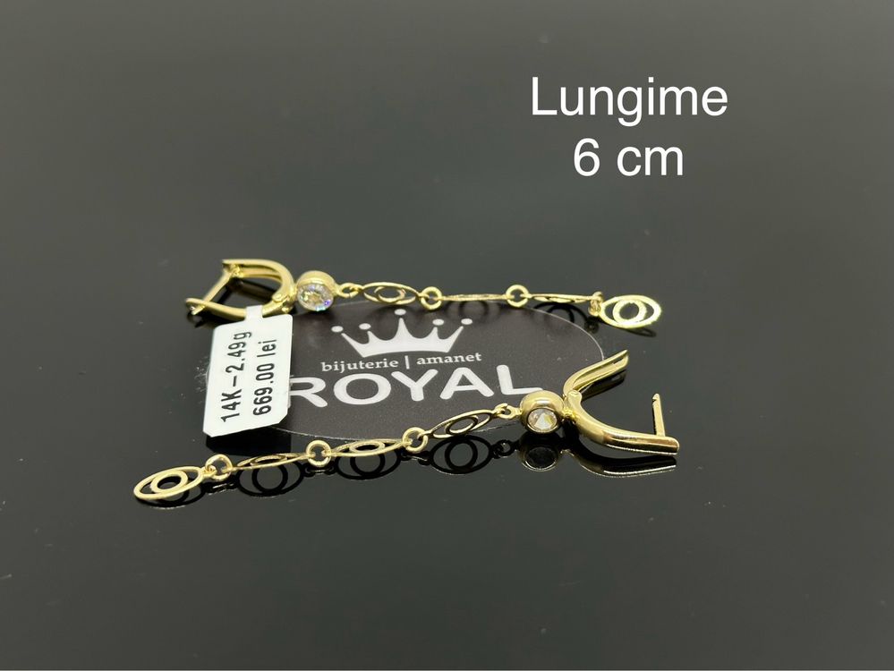 Bijuteria Royal: Cercei aur 14k/2.49 gr