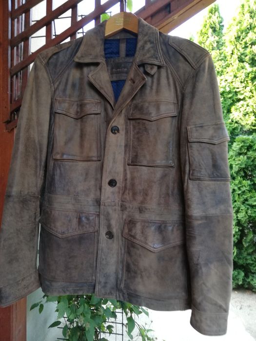 Geaca Massimo Dutti S piele bărbati