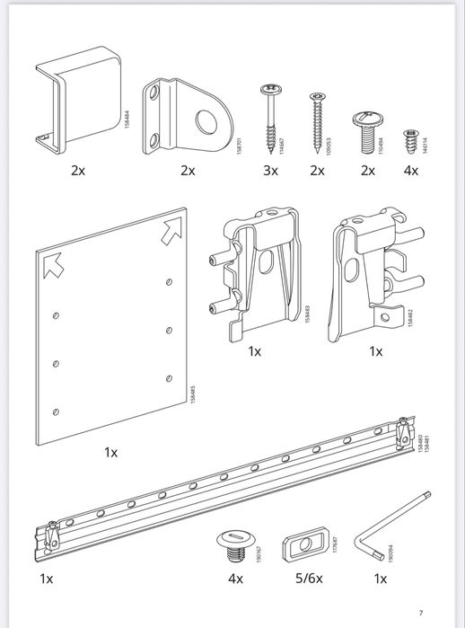 Șina de suspendare corpuri 80 cm Ikea