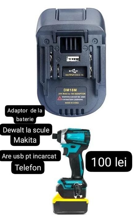 Adaptor baterii  Makita Bosch Dewalt Milwaukee