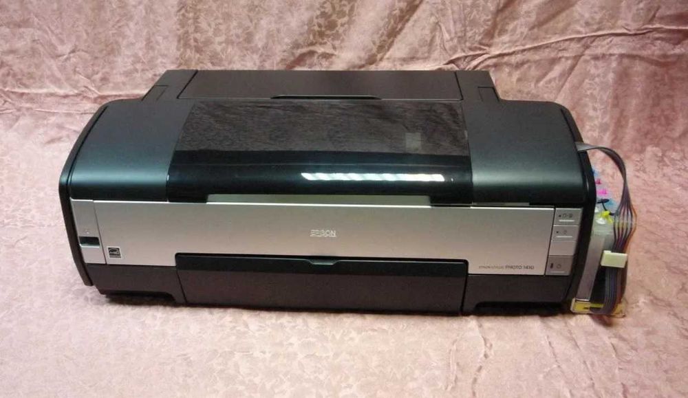 А3 струйный принтер Epson 1410 печатает хорошо СНПЧ 6 цветов