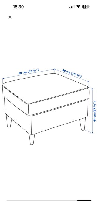 Fotoliu si taburet Strandmon Ikea