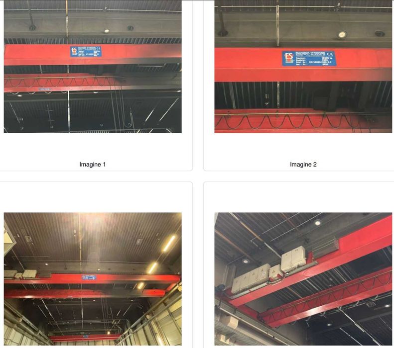 Pod rulant DEMAG 10 tone, 17 metri, fabricat 2008