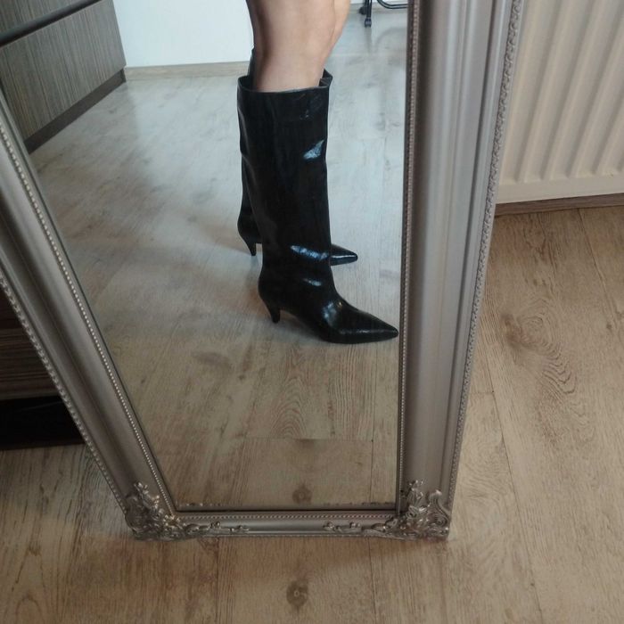 Черни дамски ботуши