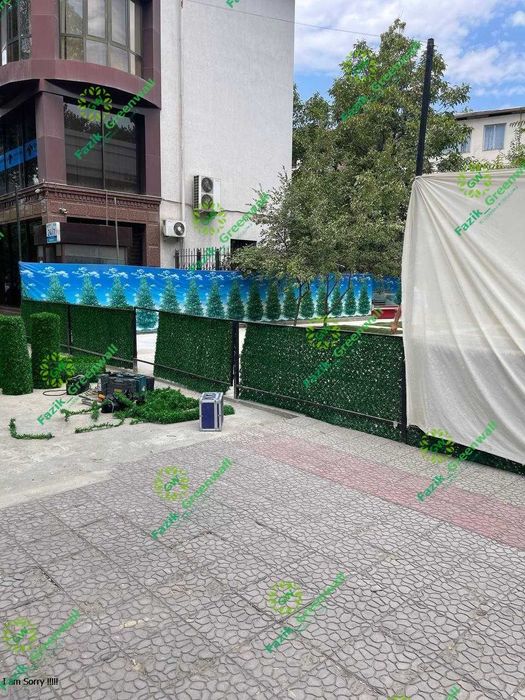 Yashil zabor / Искусственный кусты / Green Wall dekorativ setka