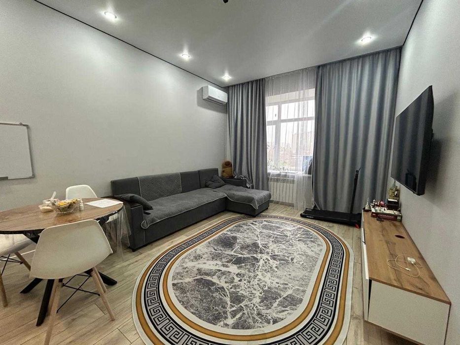 2-комнатная студия в новом доме на Левом берегу. р/н Нура. С ремонтом!