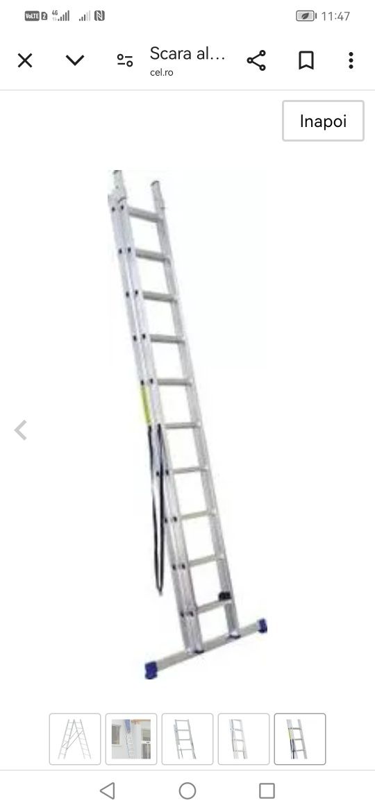 SCARI aluminiu noi sigilate 3 m - 5m