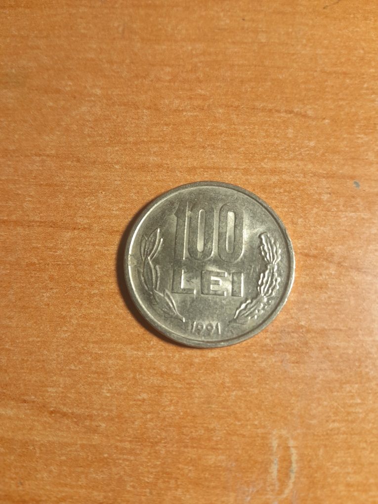 Monedă 100 lei anul 1991