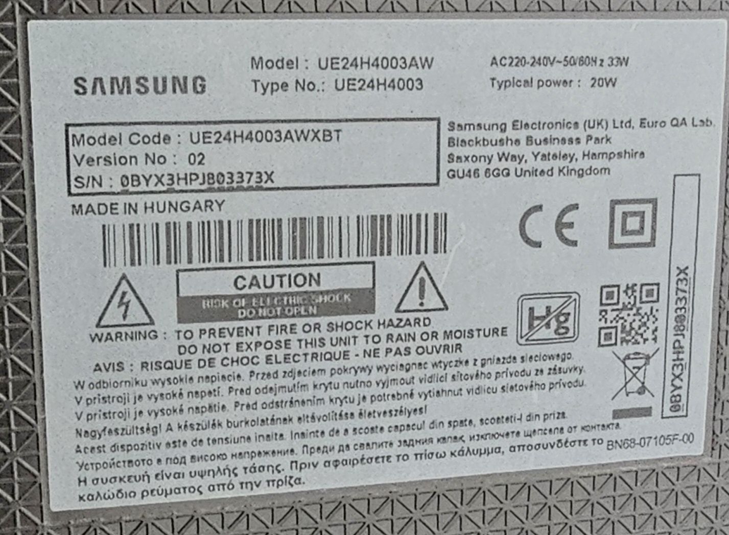 Televizor LED Samsung, 61 cm, 24H4003, HD