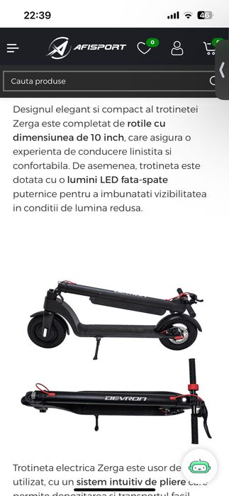 Trotineta electrica sigilata