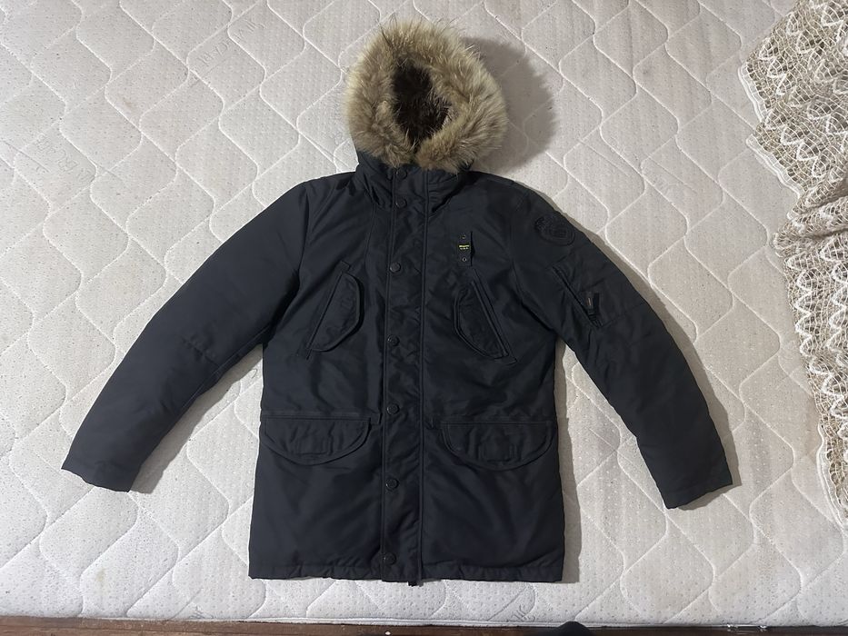 Blauer USA Men's Down Parka Jacket Real Fur Hooded