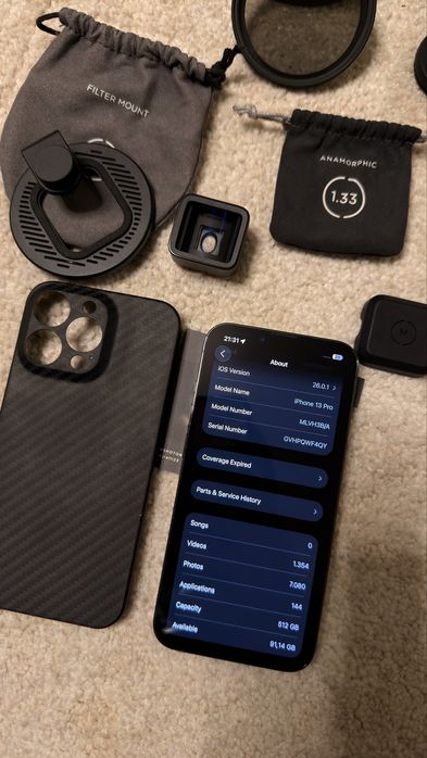 Vand iPhone 13 Pro - 512 GB / set videografie, filtru VND, anamorfic