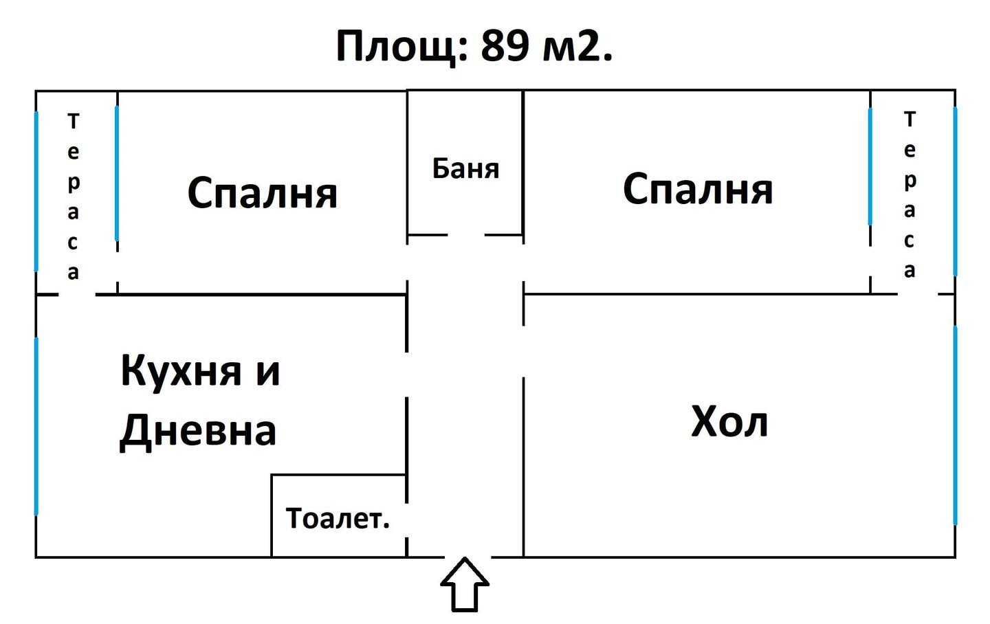 Тристаен апартамент – 2307