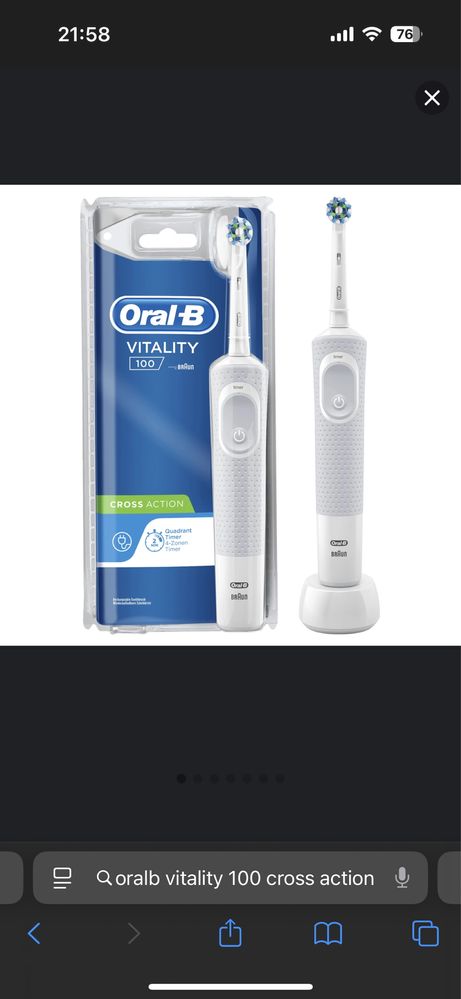 Vand Periuta electrica dinti Oral-B Vitality 100 Cross Action