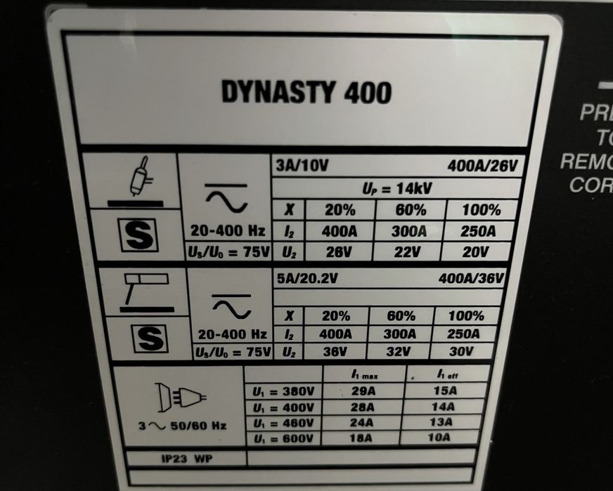 Заваръчен апарат ВИГ, ММА Miller Dinasty 400A AC/DC