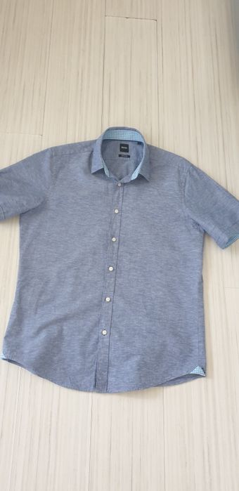 Hugo Boss Luka_2 Pique Cotton/Len Regular Fit/ L НОВО! ОРИГИНАЛНА Риза