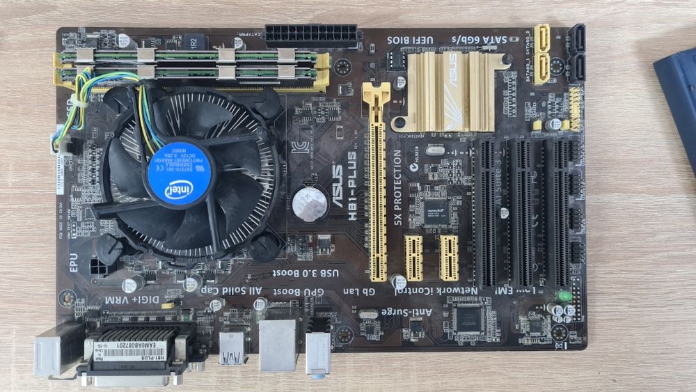 Placa de baza kit ASUS H81-PLUS , i3 4130 ,16gb ram
