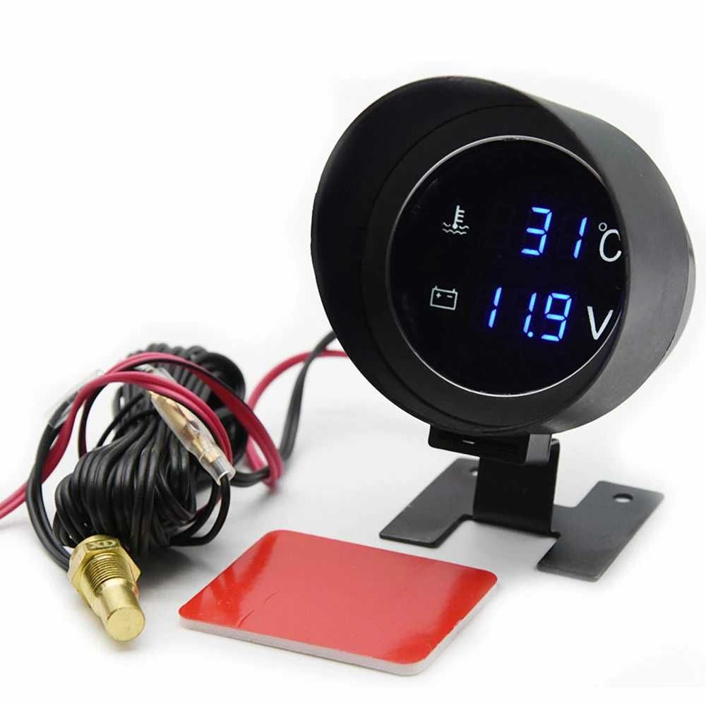 Ceas INDICATOR temperatura APA motor cu sonda VOLTMETRU auto tractor