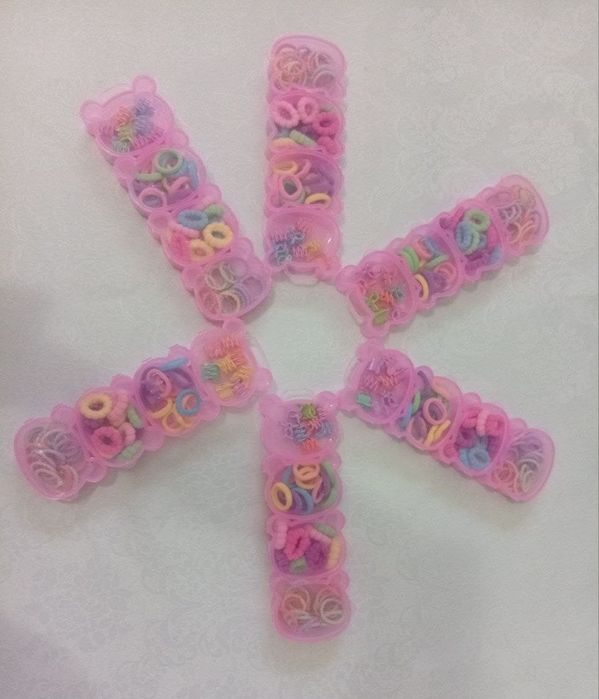 Qilalog'lar soch turmagi uchun nabor, rezinka zajim