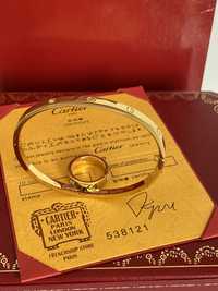 Brățară Cartier LOVE 17 Gold 750 Slim cu Diamante