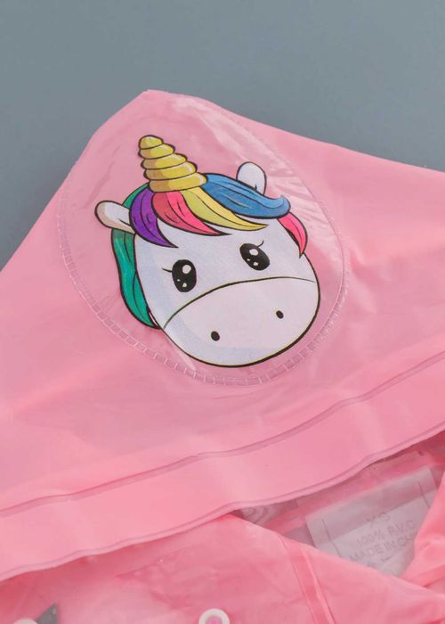 Детски дъждобран с анимационен герой, Розов Цвят