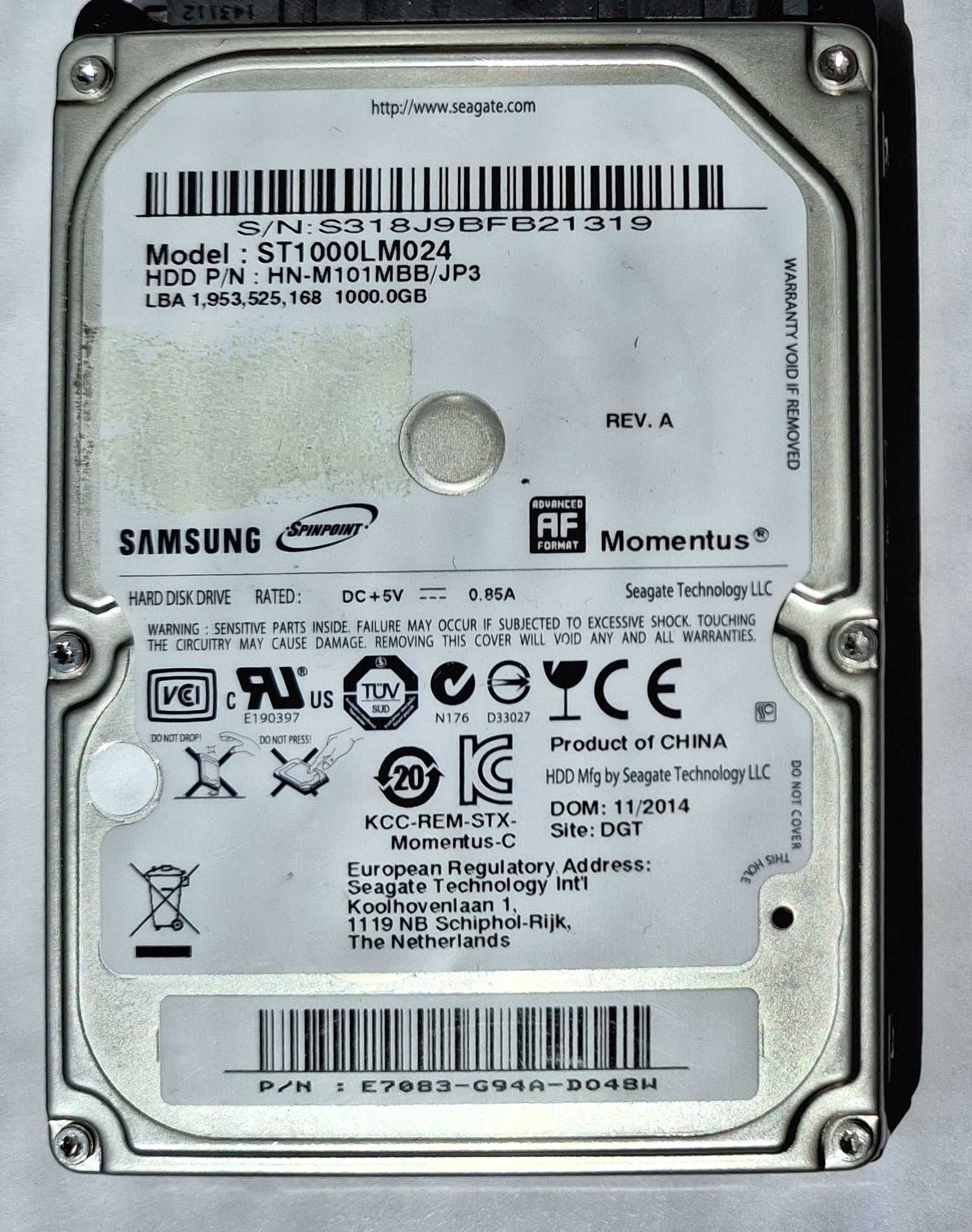 HDD жесткие диски Б/У - рабочие.