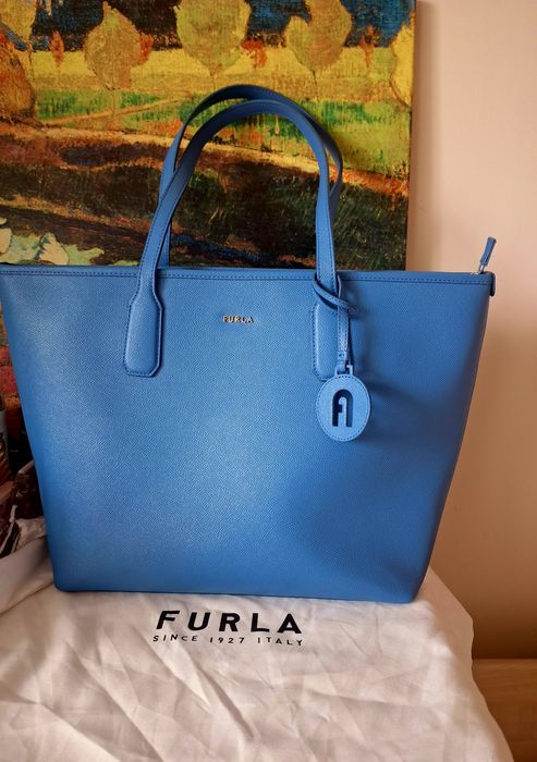 Чанта Furla естествена кожа