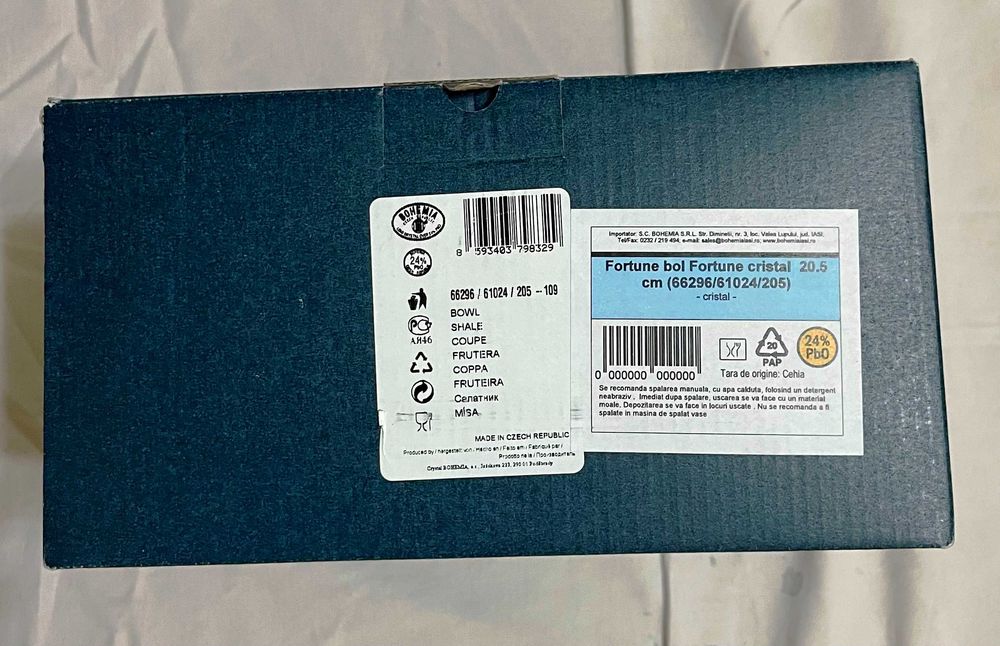 fortune bol fortune cristal fructiera bohemia nou neexpus neprafuit