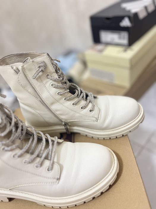 Натуральный кожанный осений сапог